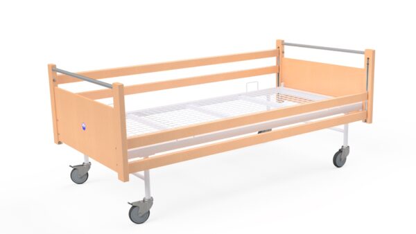 Bett mechanisch mit Rädern