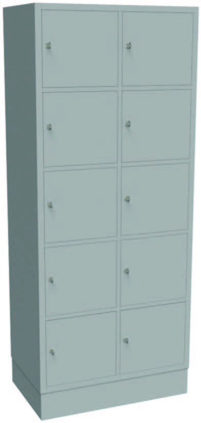 Metal cabinet with 10 compartments