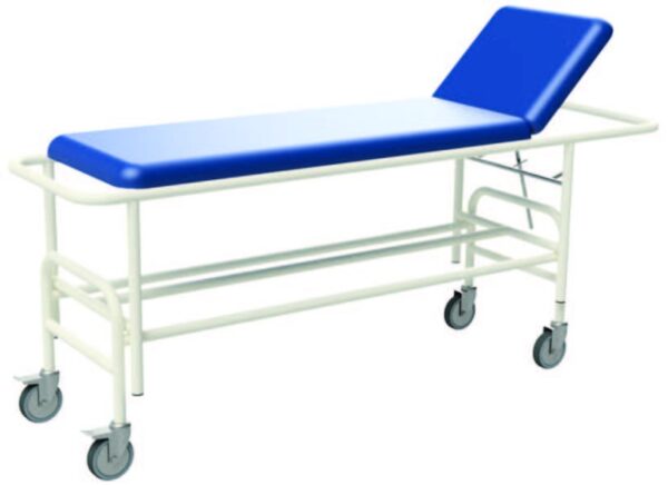 Patient transport stretcher trolley, two-section