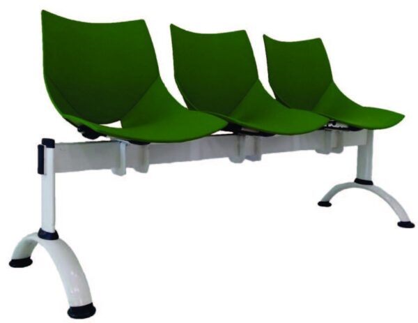 Beam seating, three-seater