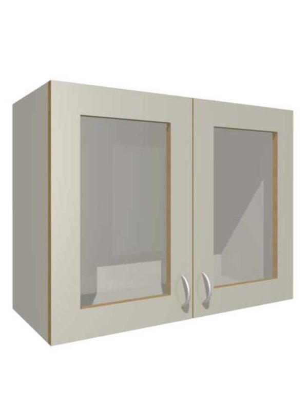 Wall-mounted double-door cabinet with staklom