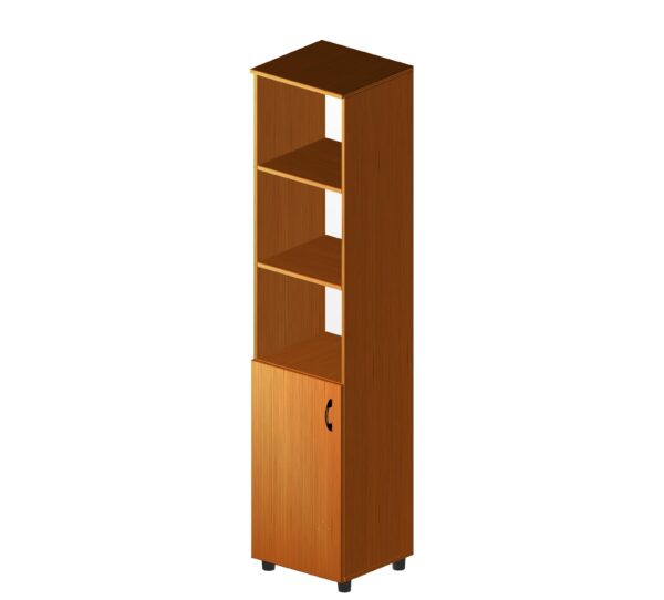 Single-door cabinet partially closed